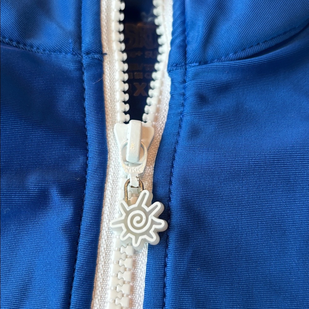UVSkinz 3XL Blue UPF 50+ Zip-Front Sun Jacket Rash Guard - Picture 6 of 9